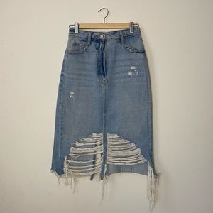 ‘Zara’ midi denim skirt